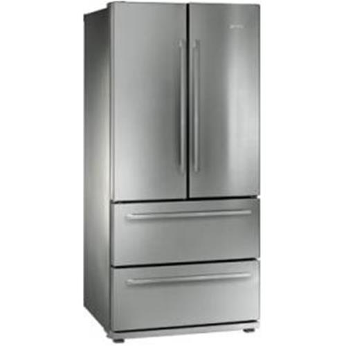 Smeg FQ55FX Frigorífico-congelador | Nevera de vino | Clase energética A+ | Instalación gratuita, Puerta francesa, acero inoxidable