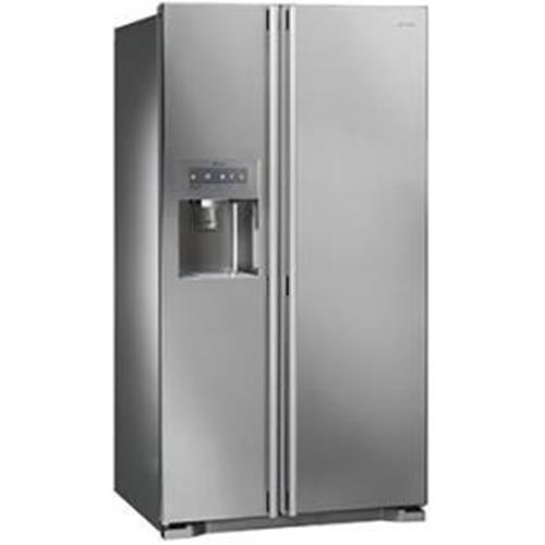 Smeg SS55PTE3 Kühl-gefrierkombination | Freistehend | Energieklasse A+ | Freie Installation, Amerikanische Tür, Edelstahl