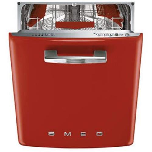Smeg ST2FABR2 Lavavajillas | Bajo encimera | Clase energética A+++ | Subplano, Rojo, acero inoxidable