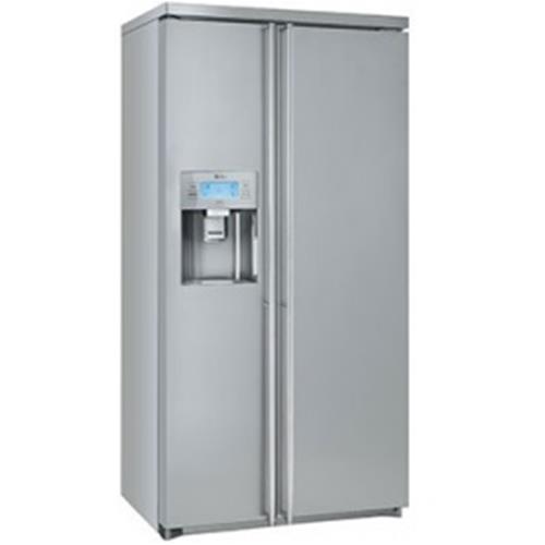 Smeg FA55PCIL3 Kühl-gefrierkombination | Freistehend | Energieklasse A+ | Freie Installation, Amerikanische Tür, Silber