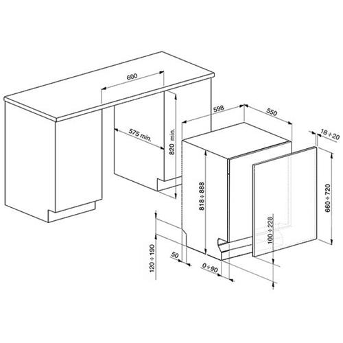 Smeg ST321-1 Geschirrspüler | Einbau