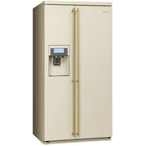 Smeg SBS8003P Frigorífico-congelador | Nevera de vino | Clase energética A+ | Instalación gratuita, Puerta americana, crema