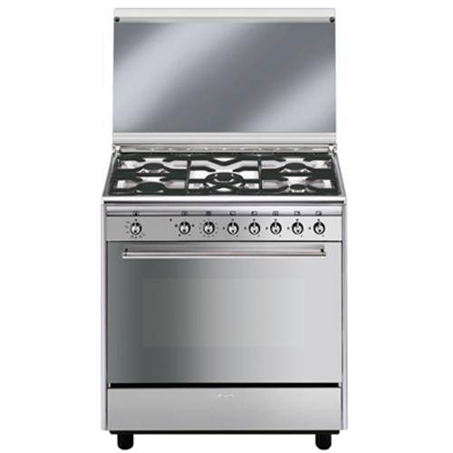 Smeg SX81GVE Cuisinière | Cuisinière encastrable | Classe énergétique C | Cuisinière encastrable, Argent, Gaz