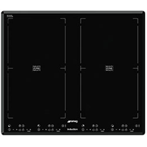 Smeg SIM62B Placa de cocción | Nevera de vino termoeléctrico | Negro, Para empotrar, Placa de inducción
