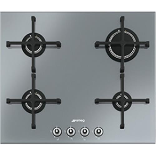 Smeg PV164S Plaque de cuisson | Intégré | acier inoxydable, À encastrer, Gaz