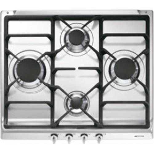 Smeg S60GHS Plaque de cuisson | Intégré | acier inoxydable, À encastrer, Gaz