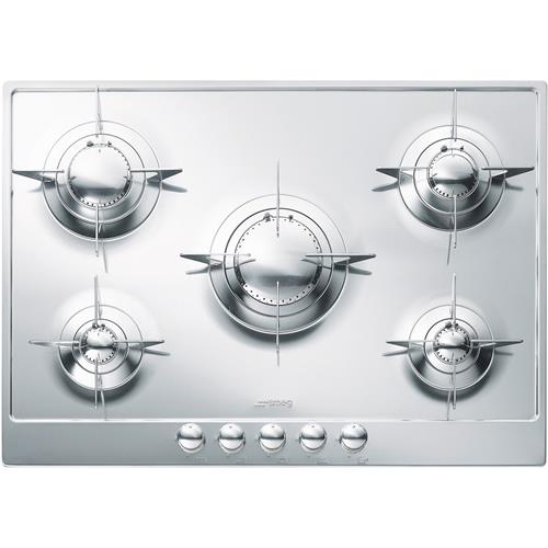 Smeg PD75 Placa de cocción | Nevera de vino termoeléctrico | acero inoxidable, Para empotrar, Gas