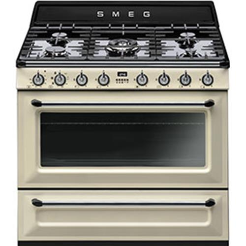 Smeg TRI90P1 Cuisinière | Haut | Classe énergétique B | Cuisine, crème, Boutons