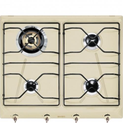 Smeg SRV864PO Kochfeld | Einbauversion | Creme, Einbauversion, Gas