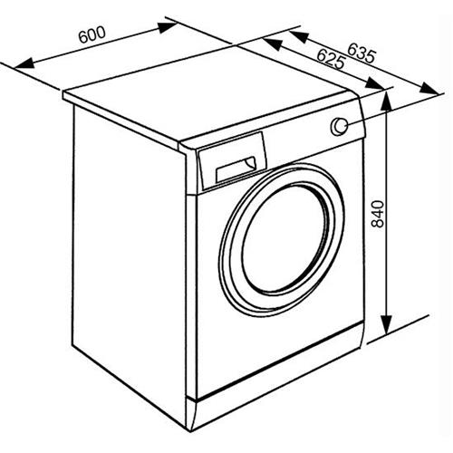 Smeg WHT1114LSIT-1 Lave-linge | Pose libre | Classe énergétique A+++ | Chargement frontal, 11 kg, B