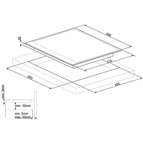 Smeg PI964P Kochfeld | Einbauversion | Creme, Einbauversion, Induktionskochfeld