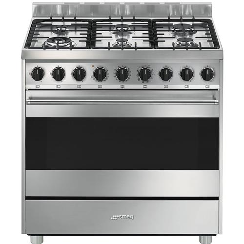 Smeg B9GMXI9 Cuisinière | Haut | Classe énergétique A | Cuisine, acier inoxydable, Bouton