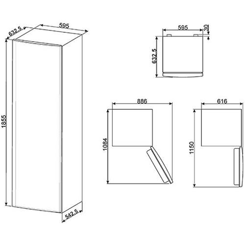 Smeg CV26PXNF4 Congélateur | Pose libre