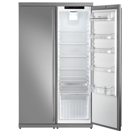 Smeg RF354RX Kühlschrank | Freistehend | Energieklasse A+ | Freie Installation, Amerikanische Tür, Edelstahl