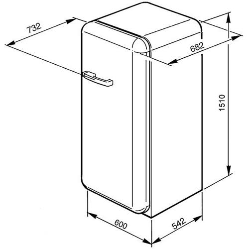 Smeg FAB28RDBB Fridge-freezer | Freestanding