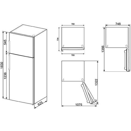 Smeg FD43PSNF4 Frigorífico-congelador | Nevera de vino | Clase energética A+ | 432 L, No Frost (frigorífico), SN-T