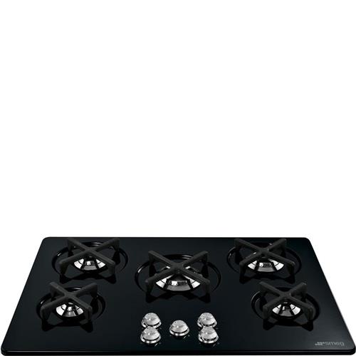 Smeg P755SN1 Plaque de cuisson | Intégré | Noir, À encastrer, Gaz