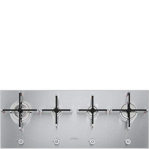 Smeg PX140 Plaque de cuisson | Intégré | acier inoxydable, À encastrer, Gaz