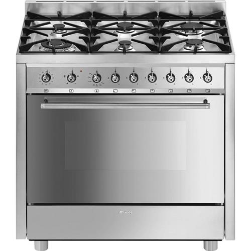 Smeg C91GVXI-2 Cooker | Freestanding cooker | Energy Class A | Kitchen, stainless steel, Knob