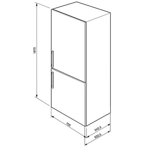 Smeg FC40MNE Frigorífico-congelador | Instalación libre
