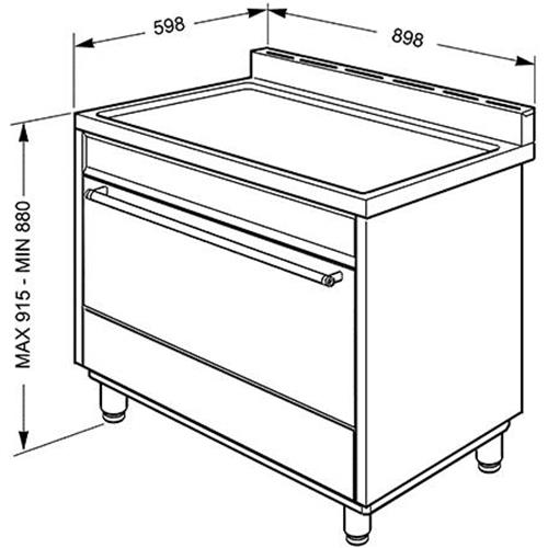 Smeg C9GMXI9 Cuisinière | Haut | Classe énergétique A | Cuisine, acier inoxydable, Bouton