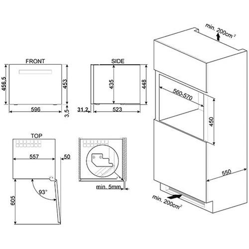 Smeg CVI618NX Vinoteca | Nevera de vino termoeléctrico | Clase energética A+ | Nevera termoeléctrica, Para empotrar, 18 botella/botellas