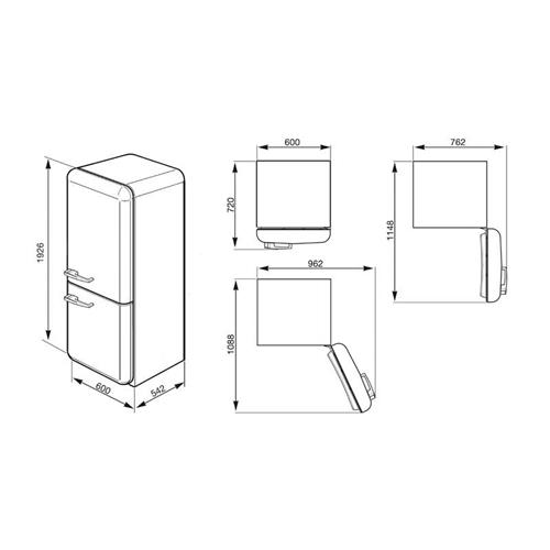 Smeg FAB32LP1 Réfrigérateur-congélateur | Pose libre