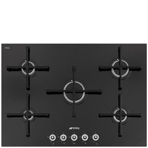 Smeg PV175CN Placa de cocción | Nevera de vino termoeléctrico | Negro, Para empotrar, Gas
