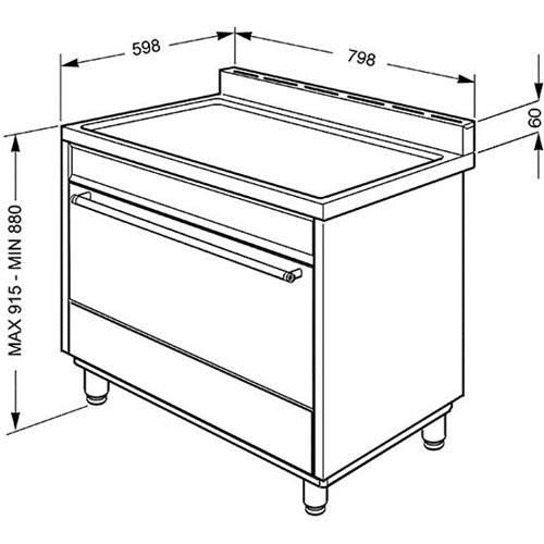 Smeg B8GMXI9 Cuisinière | Pose libre