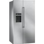 Smeg SBS63XED Kühl-gefrierkombination | Freistehend | Energieklasse A+ | Freie Installation, Amerikanische Tür, Edelstahl