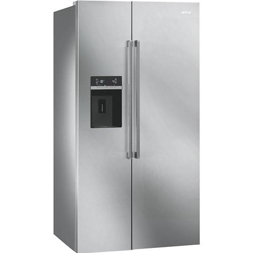 Smeg SBS63XED Frigorífico-congelador | Nevera de vino | Clase energética A+ | Instalación gratuita, Puerta americana, acero inoxidable