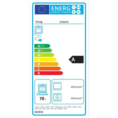 Smeg SF6903N Backofen | Einbauversion | Energieklasse A | Medien, Elektroofen, 70 L