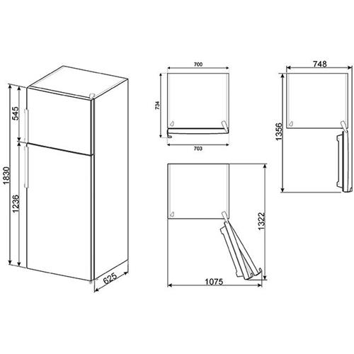 Smeg FD43PXNF4 Frigorífico-congelador | Instalación libre