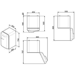 Smeg FAB5RBL Kühlschrank | Freistehend