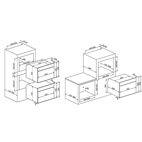Smeg SF4750MCBS Backofen | Einbauversion | Medien, Elektroofen, 50 L