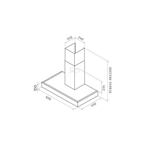 ELICA Hotte murale montée SPOT NG (H10 60 - Acier Inox) 