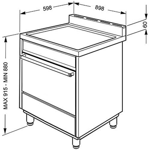 Smeg B90GMXI9 Cuisinière | Pose libre