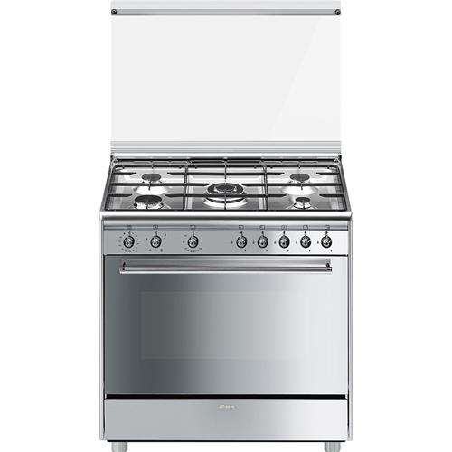 Smeg SX91GV9-1 Herd | Freistehende Küche | Energieklasse A | Freistehende Küche, Silber, Edelstahl