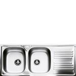 Smeg LYP116D Sink Built-in | 2 basins, Stainless steel, Too much full integrated