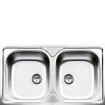 Smeg LYP862 Sink Built-in | Stainless steel, double basin, under-top installation