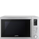 Smeg MOE25X Mikrowellenofen | Freistehend | Energieklasse A | 25 L, Mikrowelle + Grill, Digitalanzeige