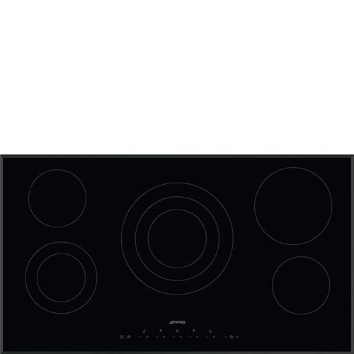 Smeg SE395ETB Placa de cocción | Nevera de vino termoeléctrico | Negro, Para empotrar, 90 cm