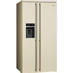 Smeg SBS8004PO Frigorífico-congelador | Nevera de vino | Clase energética A+ | Instalación gratuita, Puerta americana, crema
