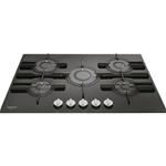 Hotpoint FTGHG 751 D/HA(BK) Gaskochfeld einbau 5 Gaskochfelder, Sicherheitsventil, schwarze Ästhetik