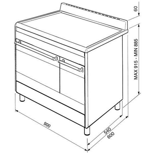 Kochzentrum Smeg SCB92MX8