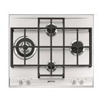 Smeg P1641X Placa de cocción | Nevera de vino termoeléctrico | acero inoxidable, Para empotrar, Gas