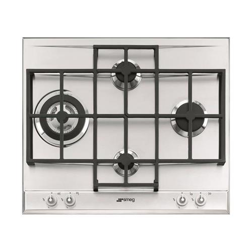 Smeg P1641X Plaque de cuisson | Intégré | acier inoxydable, À encastrer, Gaz