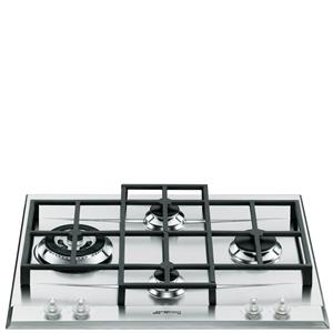 Smeg P1641X Plaque de cuisson | Intégré | acier inoxydable, À encastrer, Gaz
