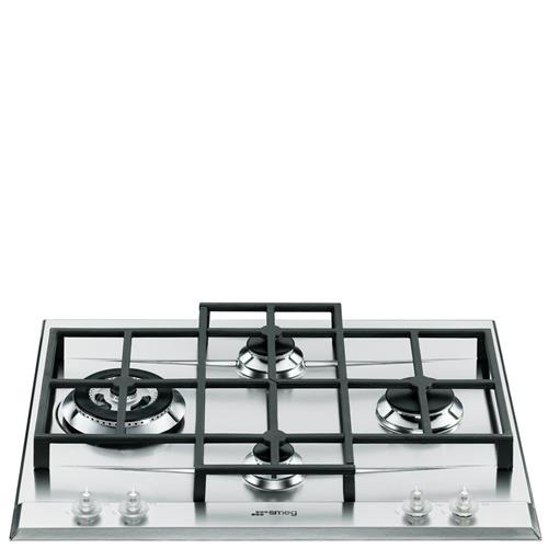Smeg P1641X Plaque de cuisson | Intégré | acier inoxydable, À encastrer, Gaz
