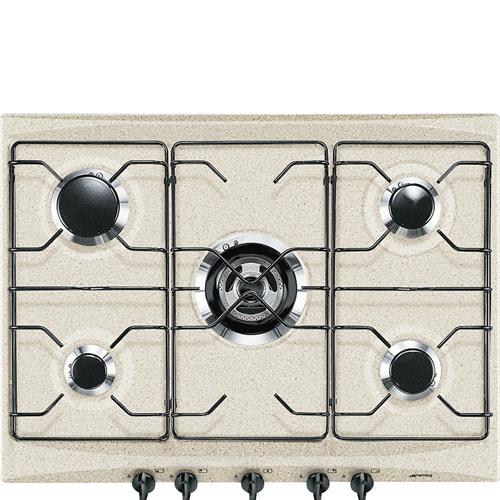 Smeg SR275AV2 Placa de cocción | Nevera de vino termoeléctrico | Beige, Para empotrar, Gas